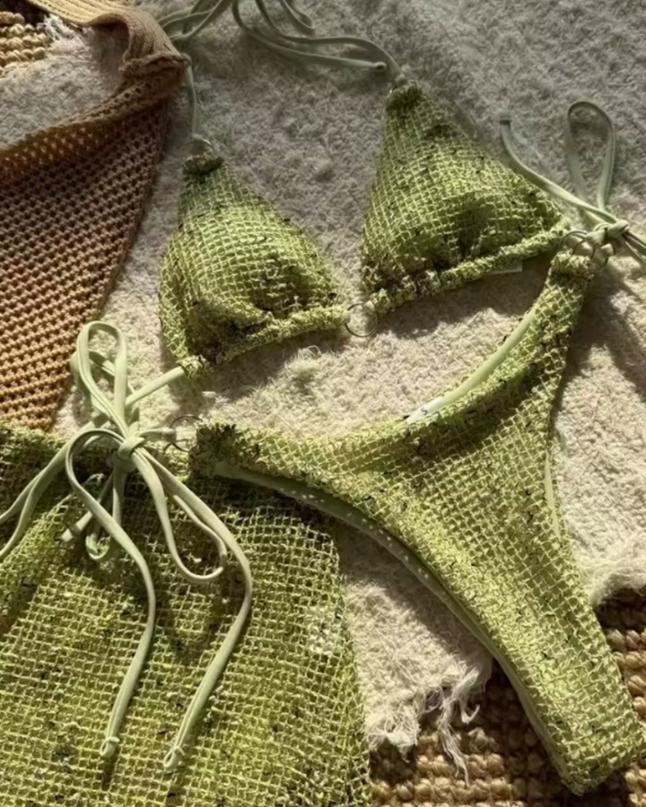 Strandoutfit mit Bikini und Rock - Pistachio Bikini Damen