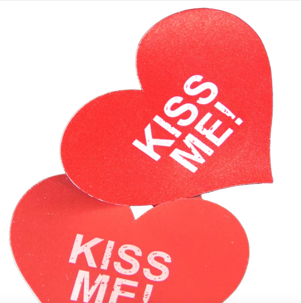 Nippelsticker Herzform Kiss me