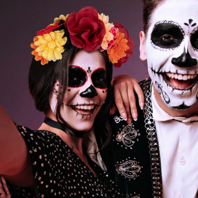 Halloween Blumenkranz Haarreifen Flor Calavera