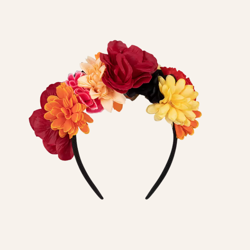 Farbiger Blumenkranz für Día de los Muertos Halloween