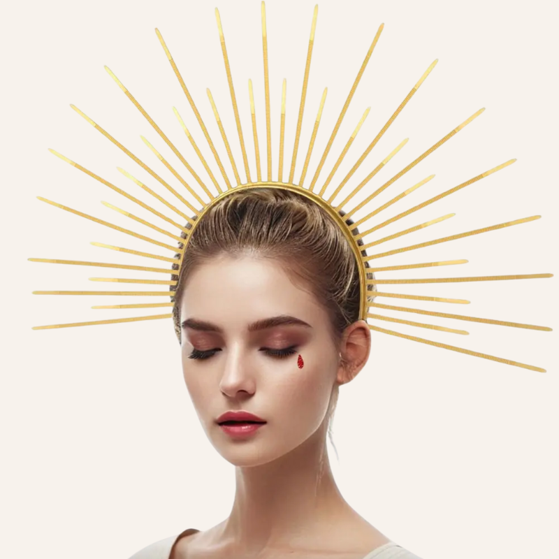 Strahlenkrone Celestial gold Halloween Haarreifen | Gothic Haarreif