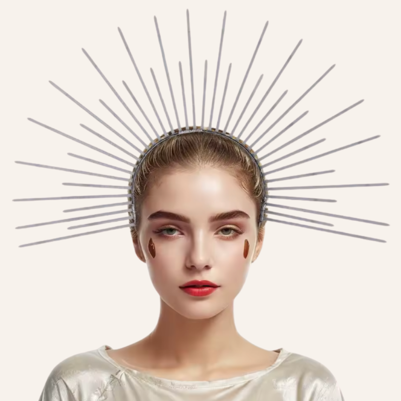 Halloween Haarreifen Strahlenkrone Celestial silber