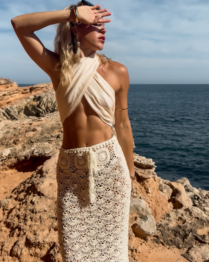 Bohemian Crochet Rock Damen elegant
