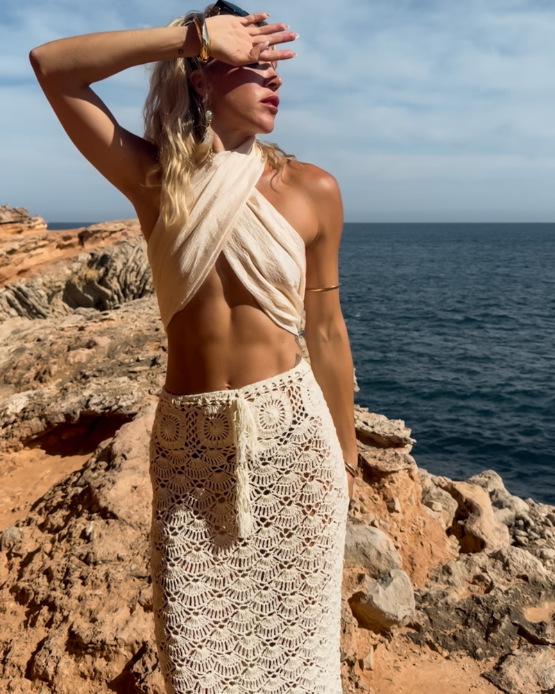 Bohemian Crochet Rock Damen elegant