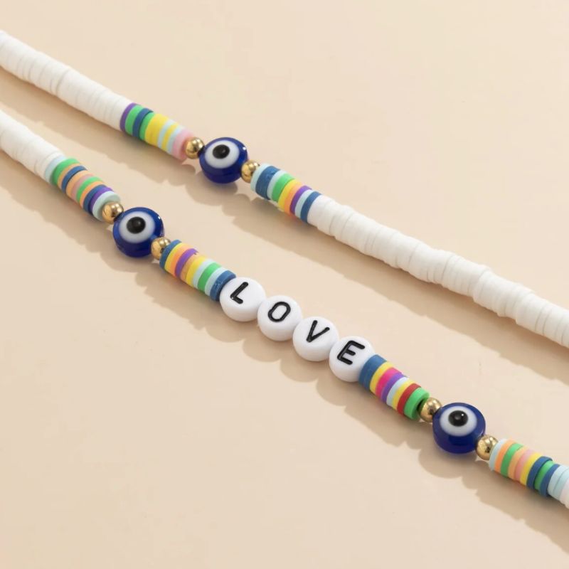 Lange Perlen Handykette Love Protect