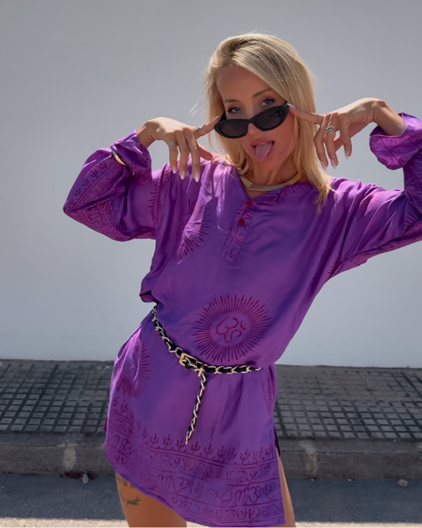 Kurta Purple Om