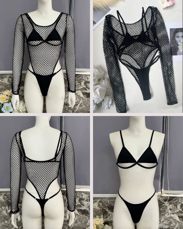festival outfit damen netz body