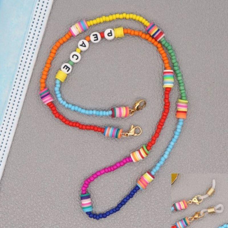 Masken- Brillenketten Peace Colors