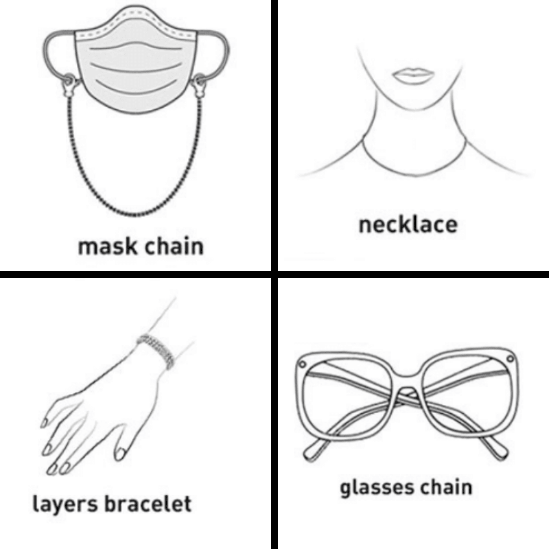 Maskenkette & Brillenkette Tahiti