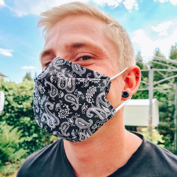 Gesichtsmaske Bandana Schwarz