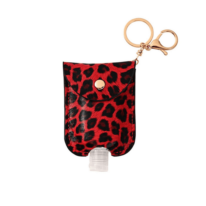 Rot Leopard Muster Desinfektionsmittel Abfüllflasche 