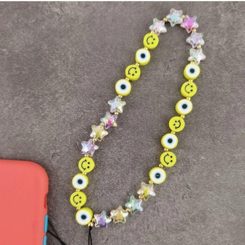 Handykette Yellow Smiles & Stars