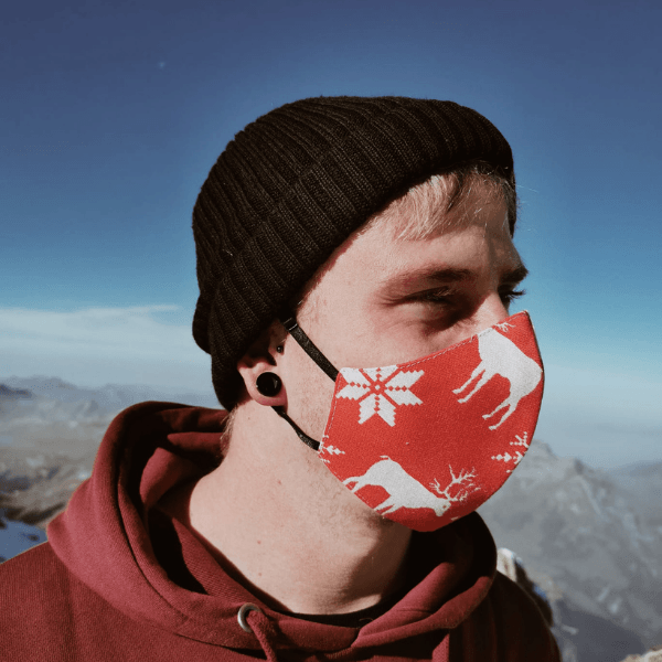 Herren Seidenmaske | Männer Stoffmaske | Weihnachtsmaske für Männer | Stoffmaske aus Seide für Männer