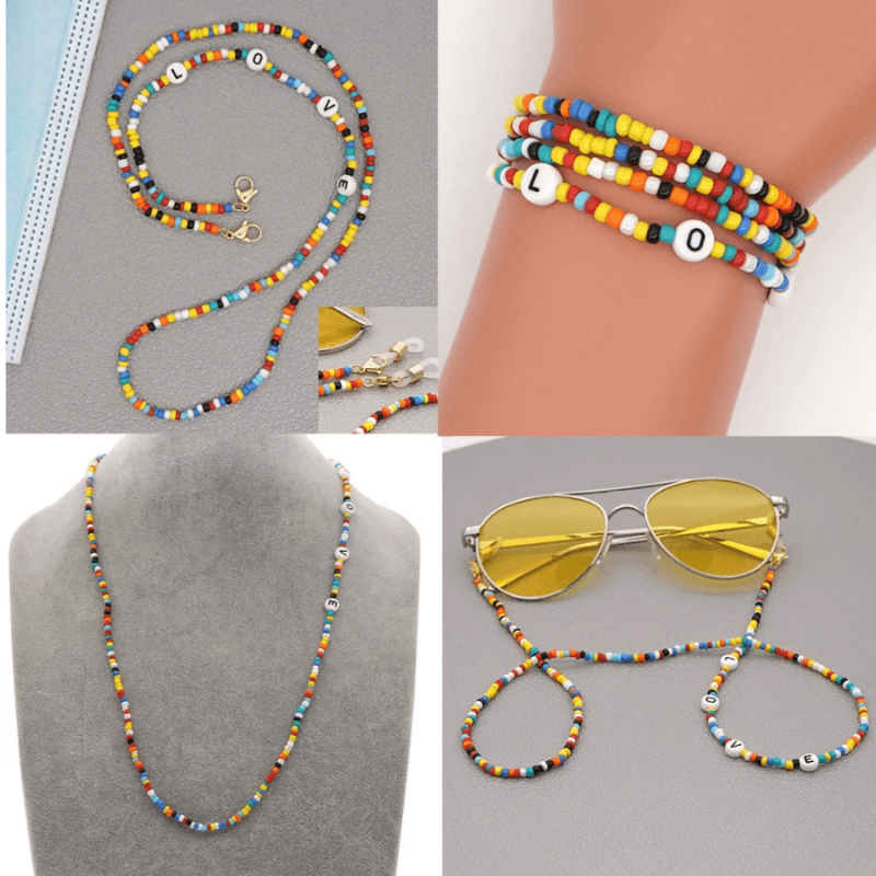 Masken- Brillenketten Peace Colors