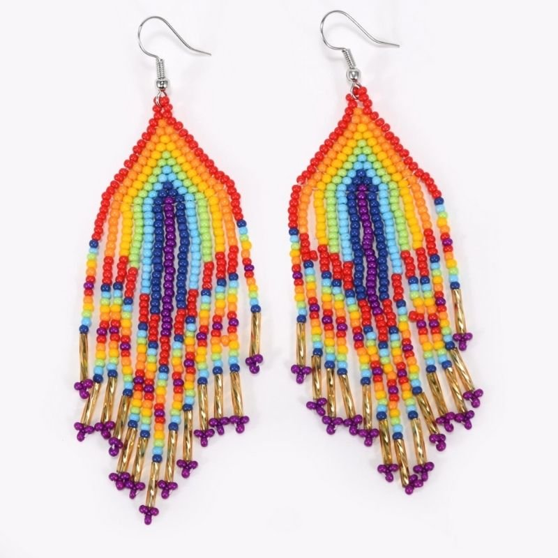 Farbige Perlen Ohrringe Oaxaca