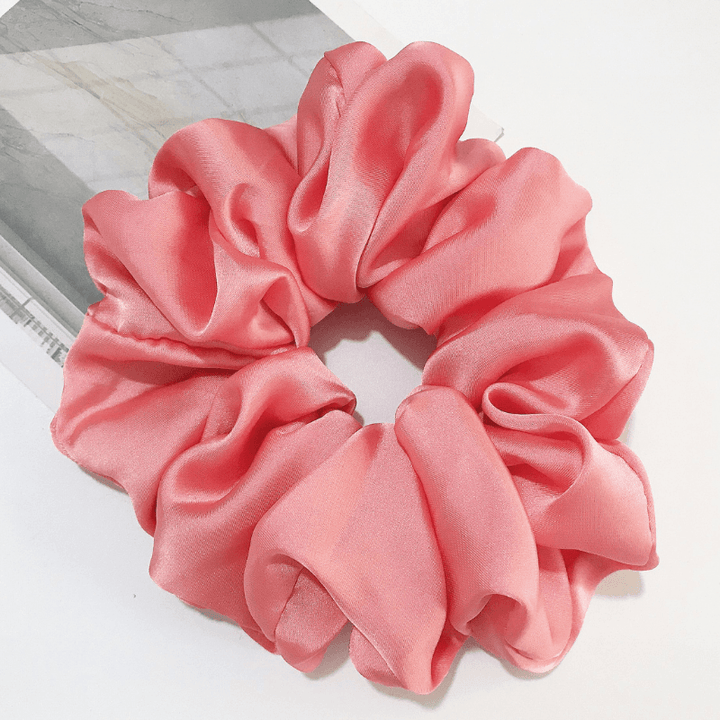 rosa Scrunchie Haargummi weiche Satin Seide