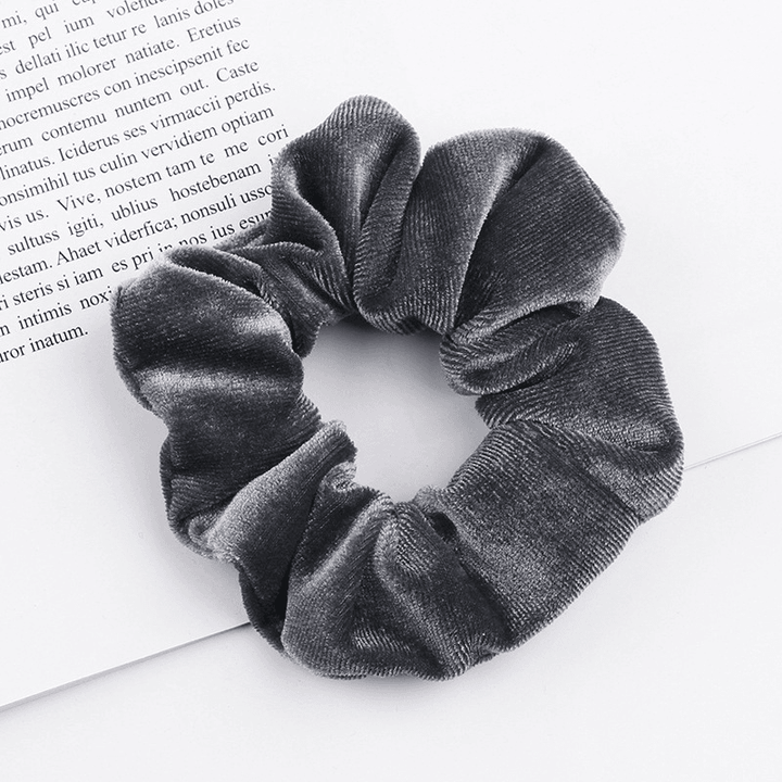 Scrunchie grau Haargummi Velvet Samt Schweiz