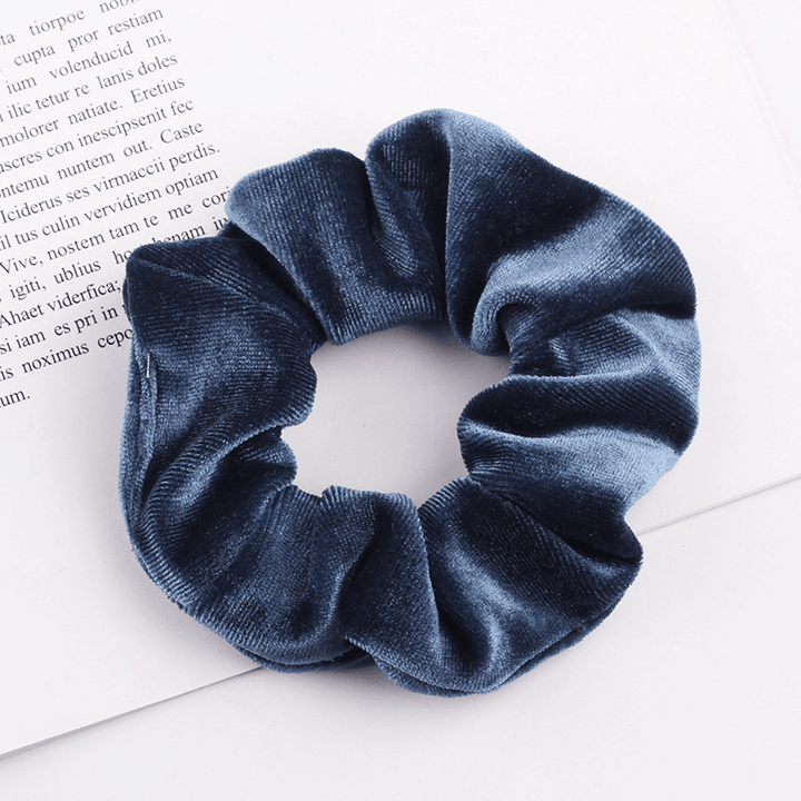 Scrunchie petrol Haargummi Velvet Samt Schweiz