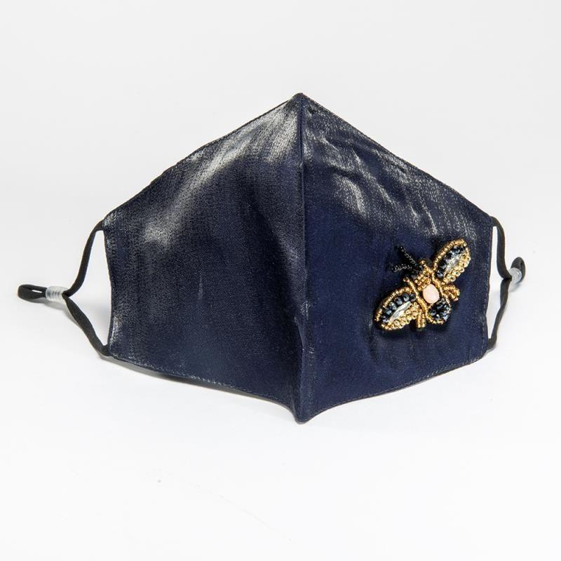 Blaue Designer Maske Shiny Bee