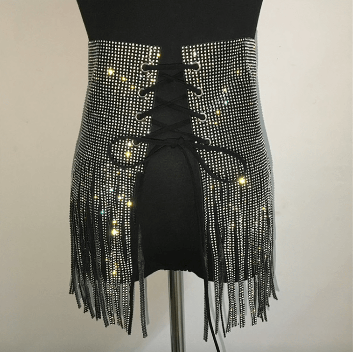 High-Waisted Glitzer Rock Shiny