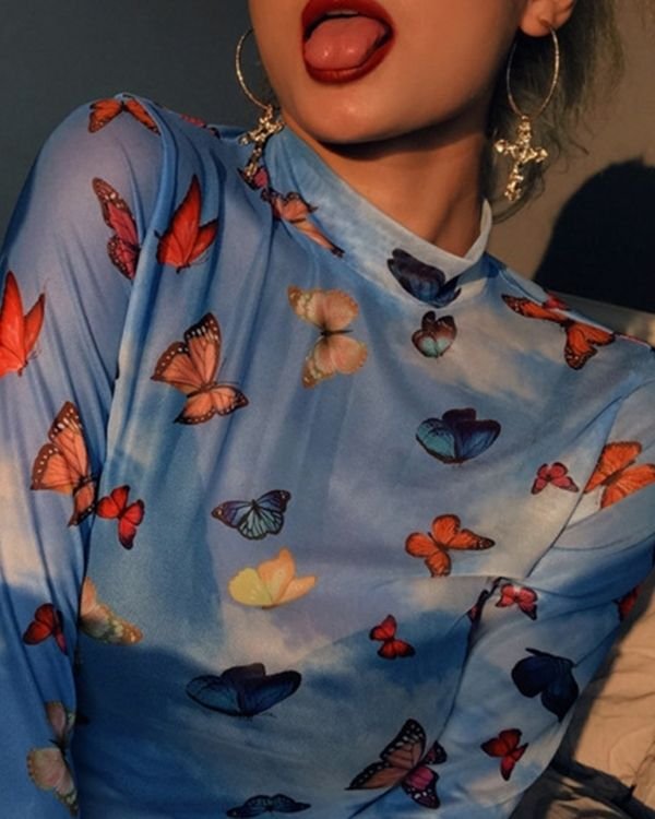Mesh Shirt Schmetterling