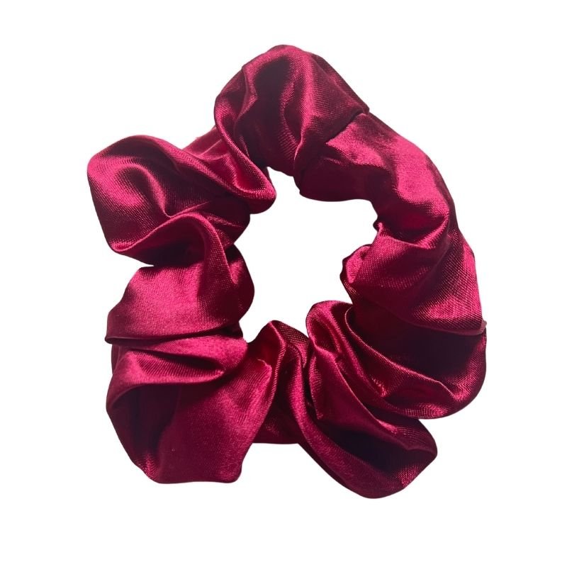 Bordeaux Rotes Damen Satin Seide Scrunchies  