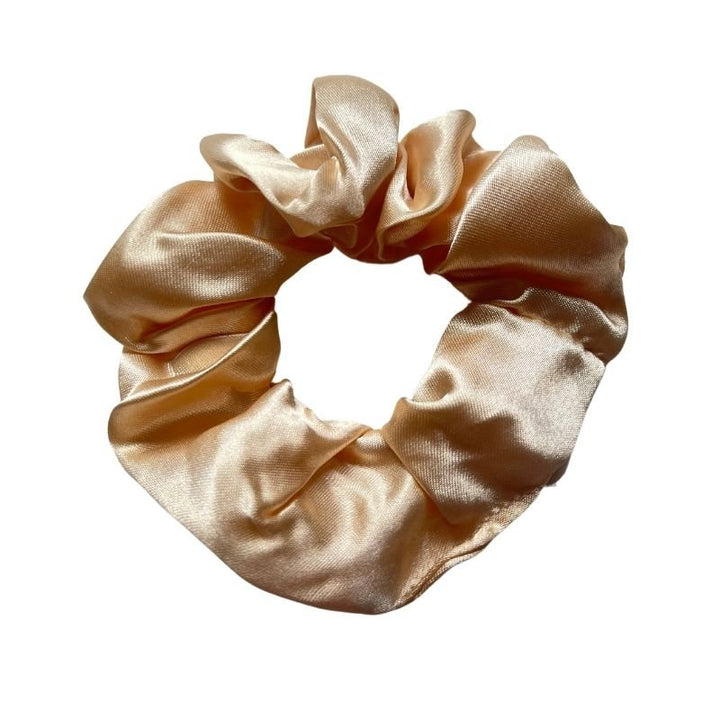 Creme Goldenes Satin Seide Haargummi Scrunchies fuer besseres Haar 